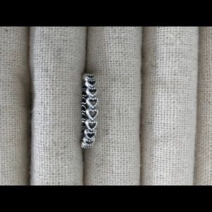 Sterling silver linked love ring
